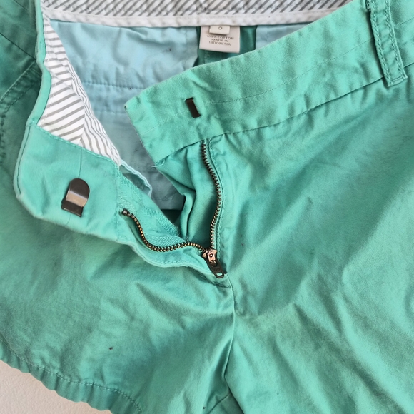 J. Crew Women's Teal Chino Shorts Size 2 - Picture 4 of 4